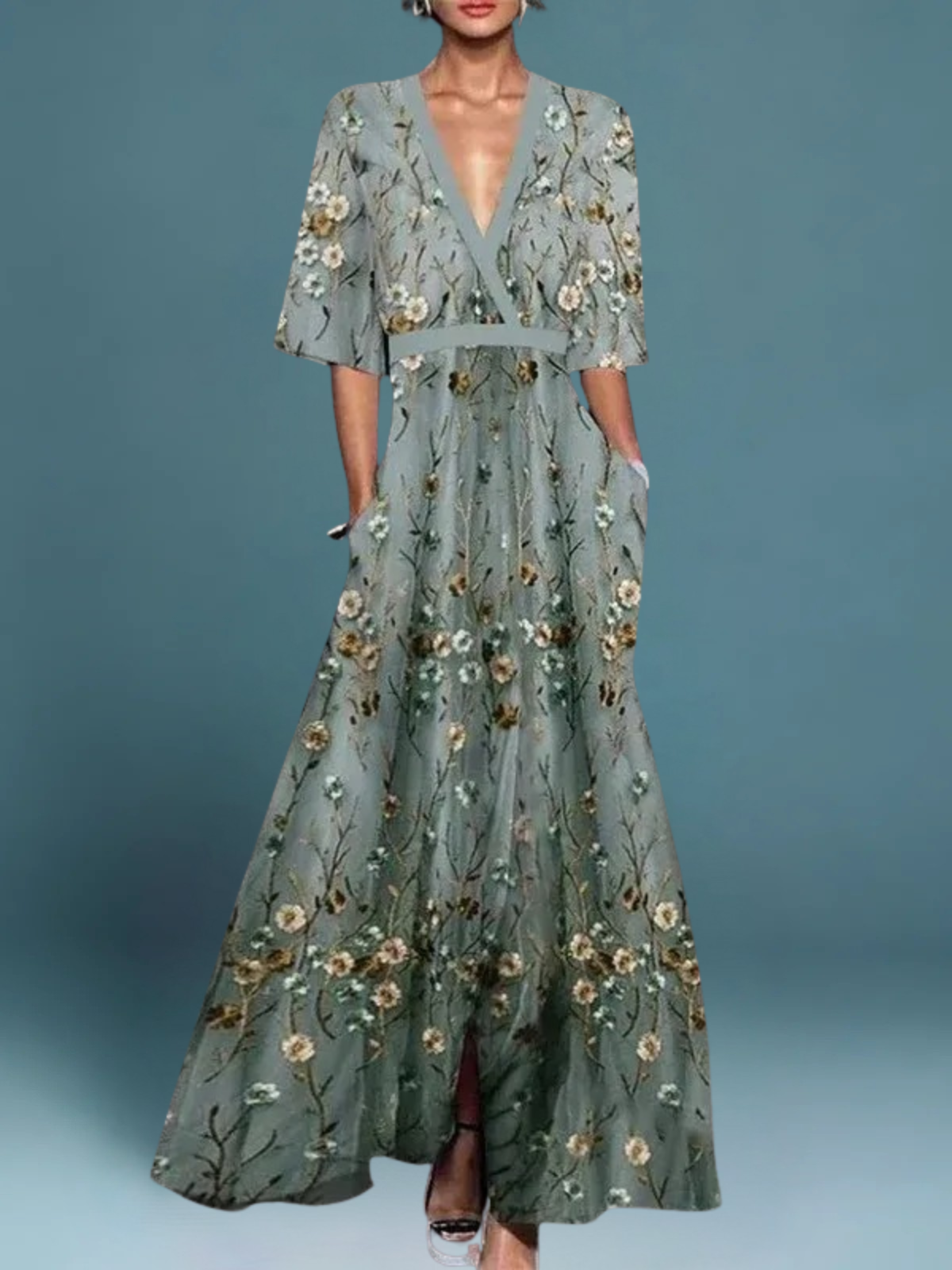 MARISA ELEGANT FLORAL DRESS